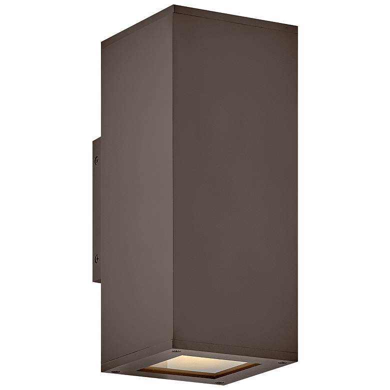 Image 1 Tetra 12" High Architectural Bronze LED Outdoor Wall Light