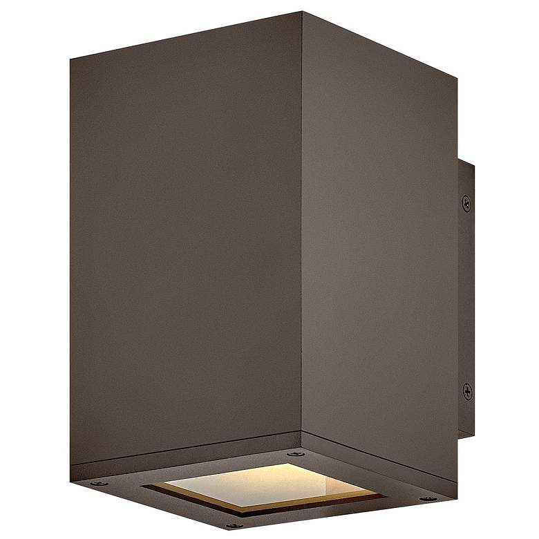 Image 1 Tetra 8" High Architectural Bronze LED Outdoor Wall Light