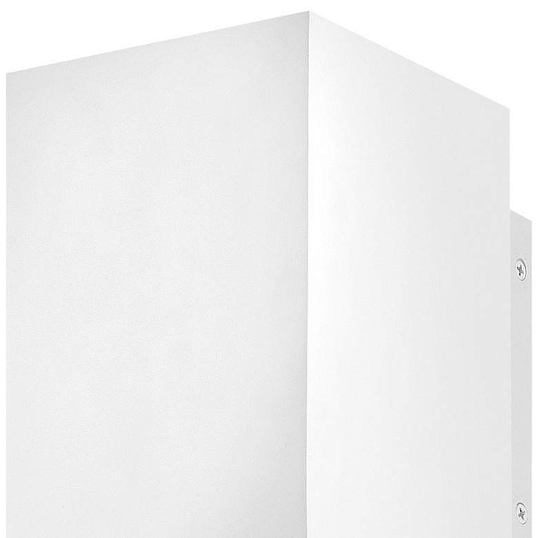 Image 2 Tetra 8"H Textured White Rectangular LED Outdoor Wall Light more views