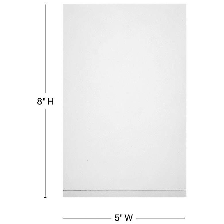 Image 3 Tetra 8"H Textured White Rectangular LED Outdoor Wall Light more views