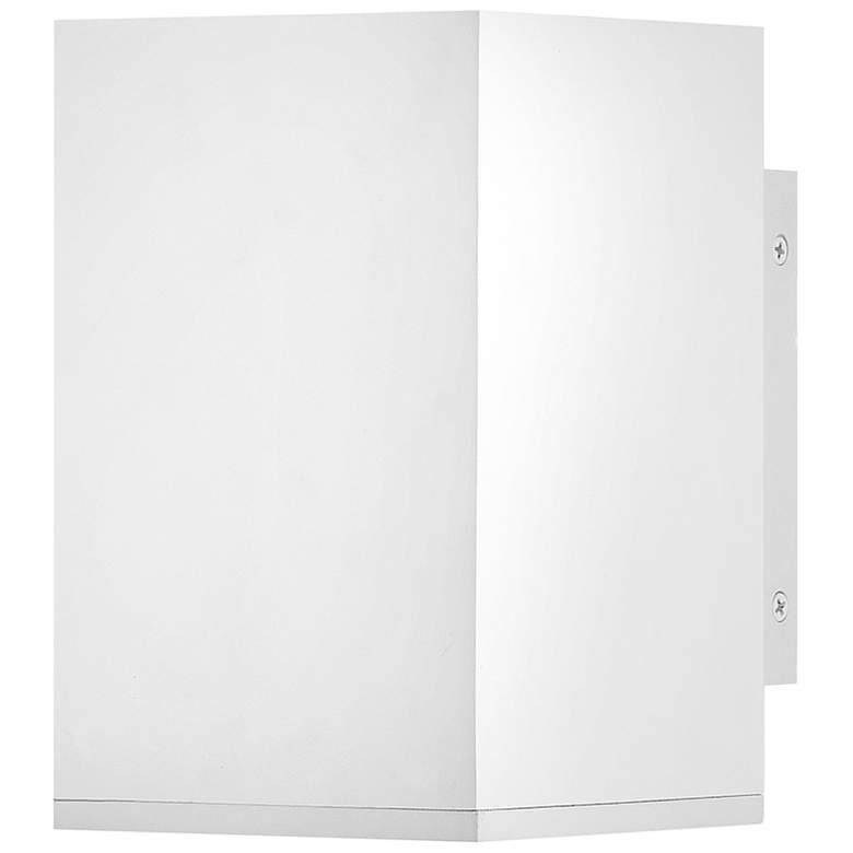 Image 7 Tetra 8"H Textured White Rectangular LED Outdoor Wall Light more views