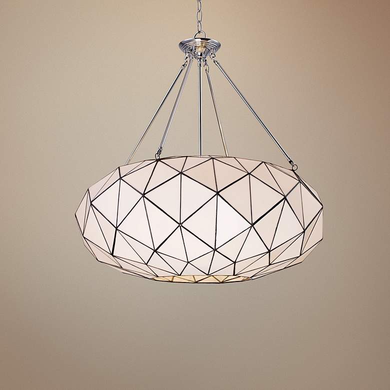 Image 1 Tetra Collection Tiffany Style 4-Light Large Chandelier