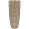 Tetra Gold 41" High Geometric Textured Large Modern Vase
