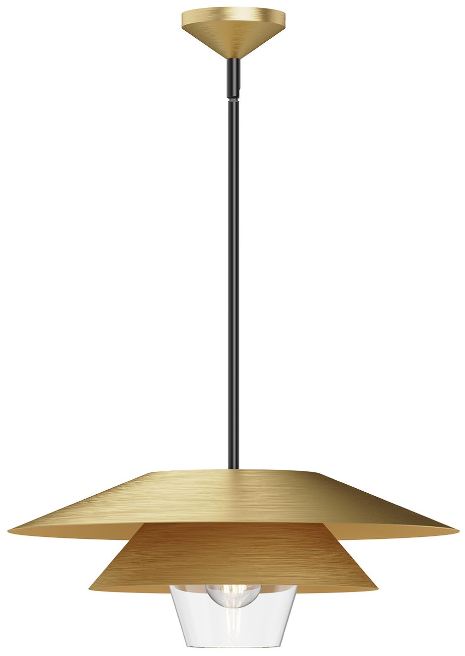 Tetsu 19 1/2" Wide Brushed Gold Pendant Light