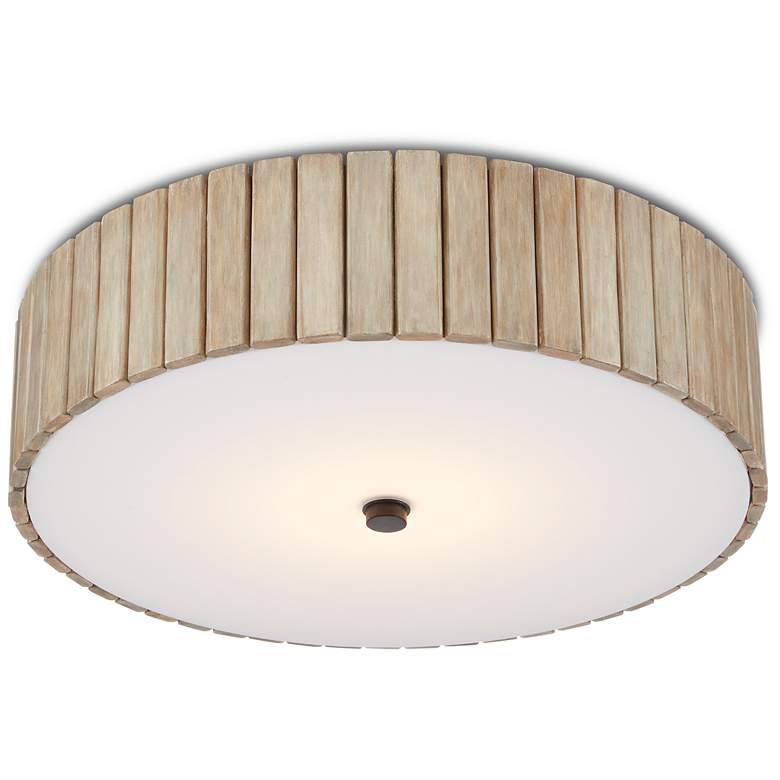 Image 4 Tetterby 20" Wide Black and Tan Drum LED Ceiling Light more views