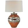 Tex Indian Brick Hydrocal Urn Table Lamp