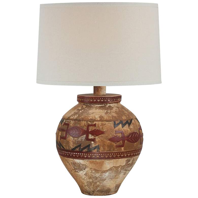 Image 2 Tex Terracotta Hydrocal Urn Table Lamp