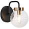 Texa 1-Light 5.1" Wide Black and Gold Bath Light