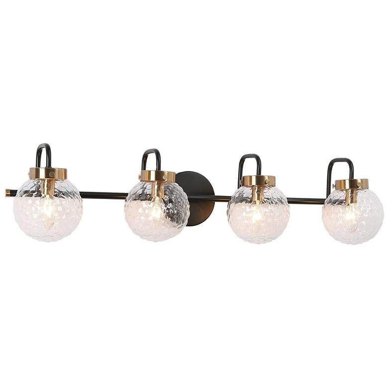 Image 1 Texa 4-Light 31.1" Wide Black and Gold Bath Light