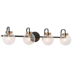 Texa 4-Light 31.1" Wide Black and Gold Bath Light