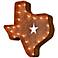 Texas 26" Wide Rusted Lighted Marquee Sign