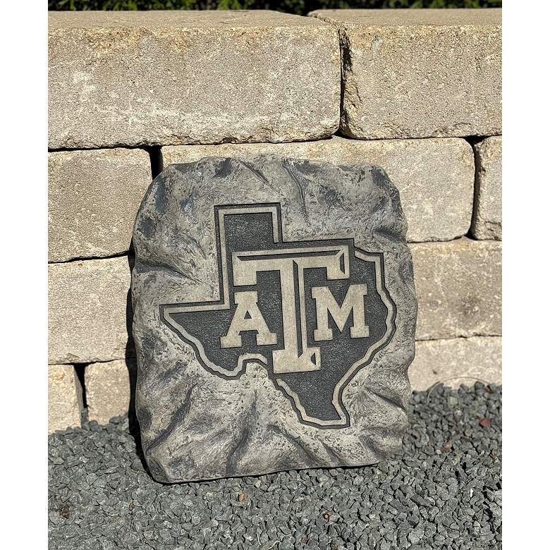 Image 1 Texas A&M Lone Star 11" High Trevia Graystone Stepping Stone