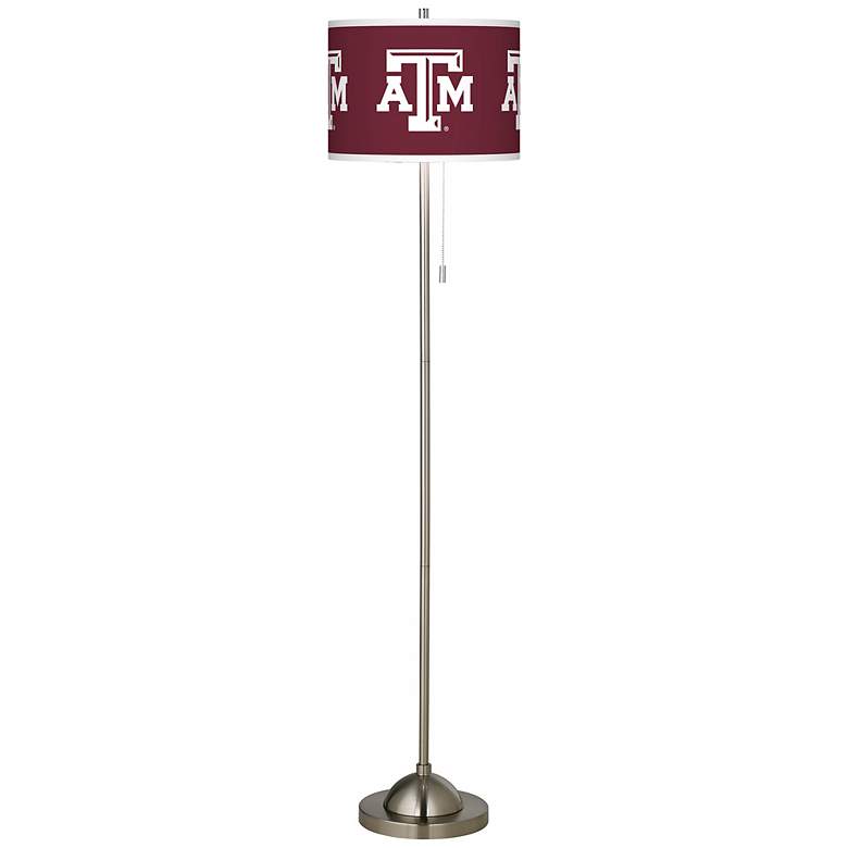 Image 1 Texas A&M University Brushed Nickel Floor Lamp