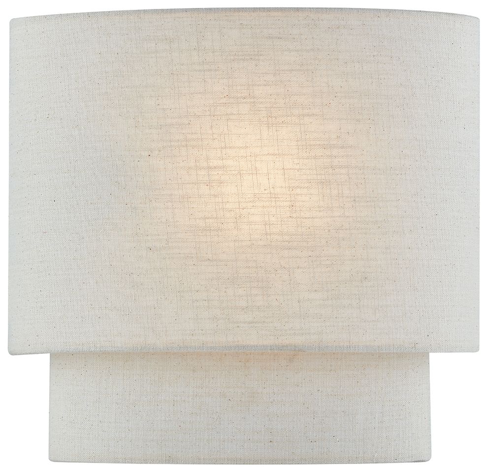 Image 2 Textile 10" High Cream, White Wall Sconce more views