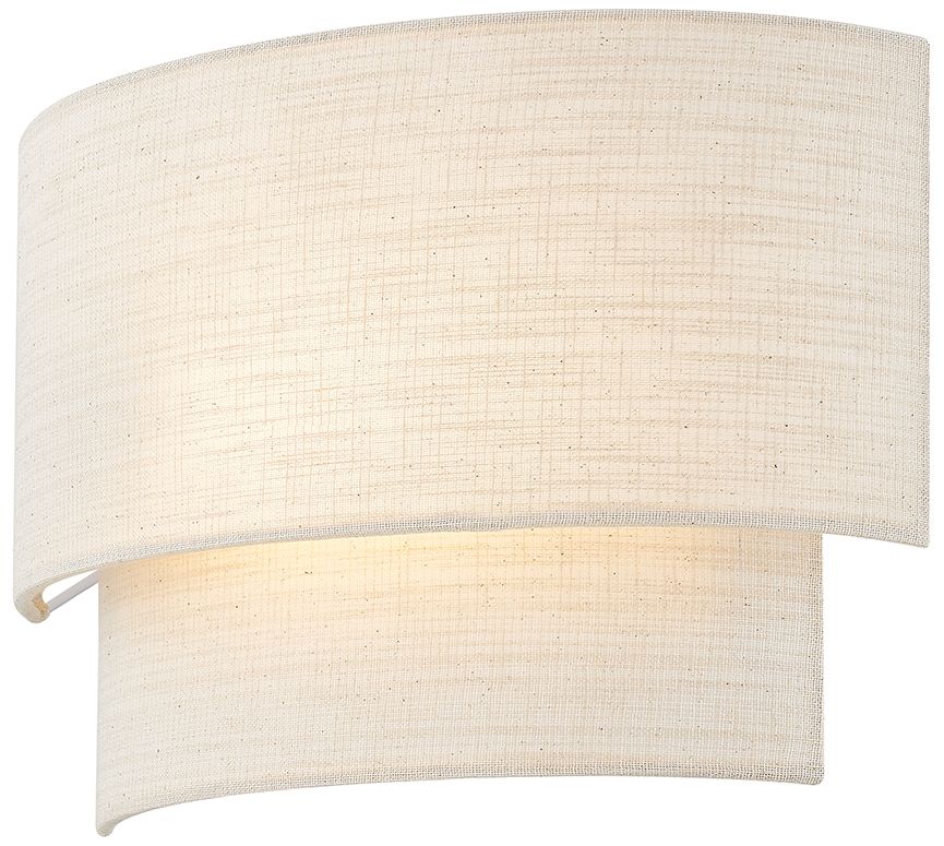 Image 3 Textile 10" High Cream, White Wall Sconce more views