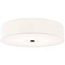 2_Textile 30" Wide Matte Black Ceiling Light with White Shade