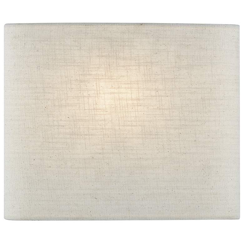 Image 2 Textile 9.75" High Wide Oval Fabric ADA Wall Sconce With Cream Linen S