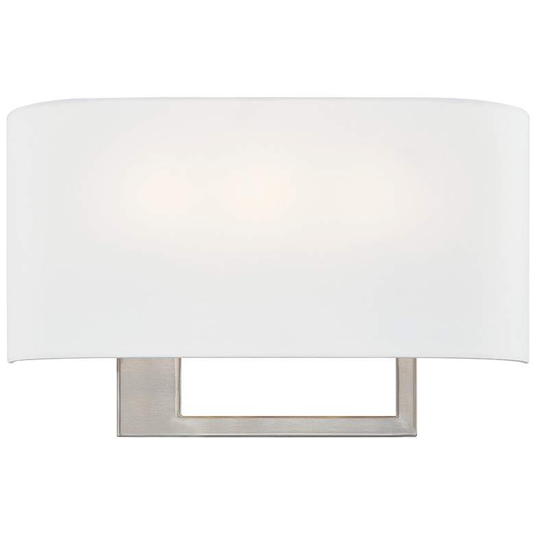 Image 2 Textile Callie 10" High Brushed Nickel ADA Wall Sconce