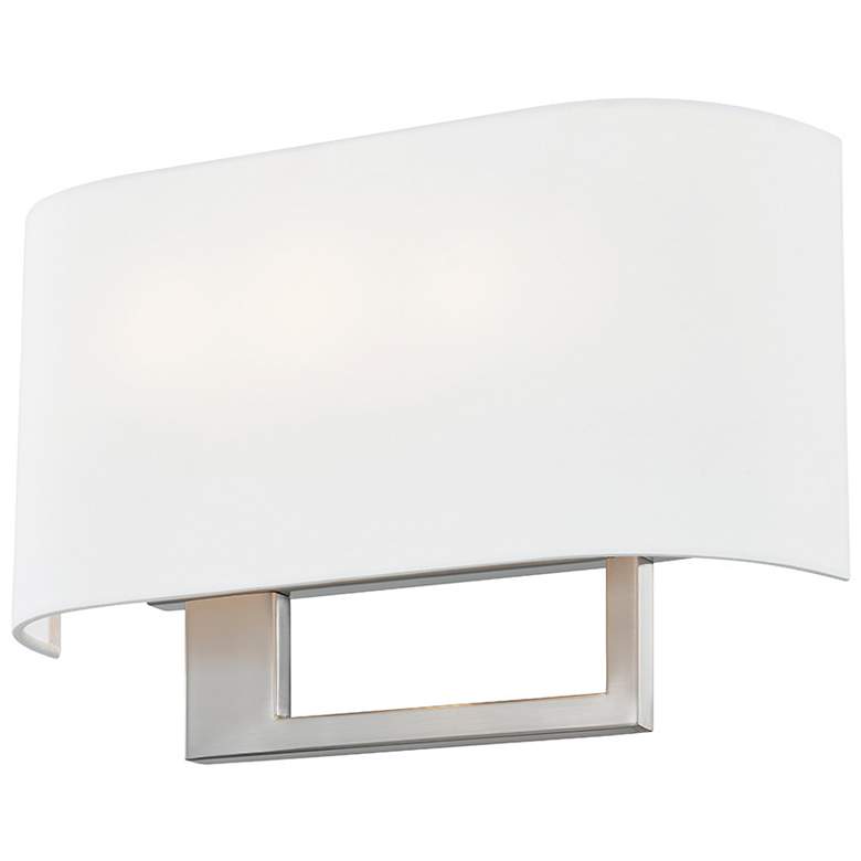 Image 3 Textile Callie 10" High Brushed Nickel ADA Wall Sconce more views