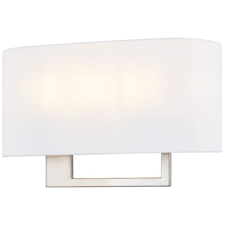 Image 4 Textile Callie 10" High Brushed Nickel ADA Wall Sconce more views