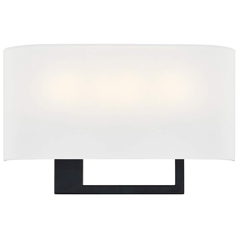 Image 2 Textile Callie 10" High Matte Black ADA Wall Sconce