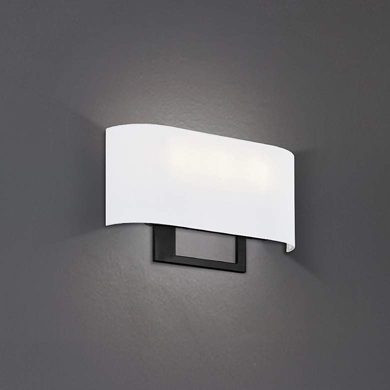 Image 1 Textile Callie 10" High Matte Black ADA Wall Sconce