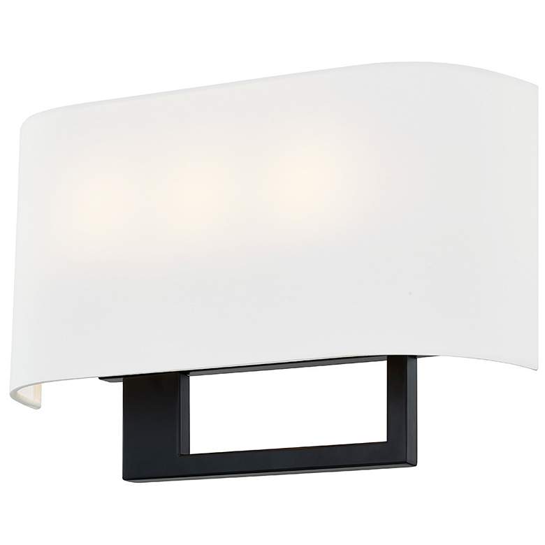 Image 3 Textile Callie 10" High Matte Black ADA Wall Sconce more views