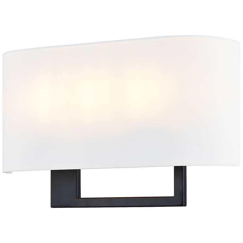Image 4 Textile Callie 10" High Matte Black ADA Wall Sconce more views