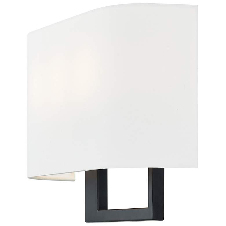 Image 5 Textile Callie 10" High Matte Black ADA Wall Sconce more views