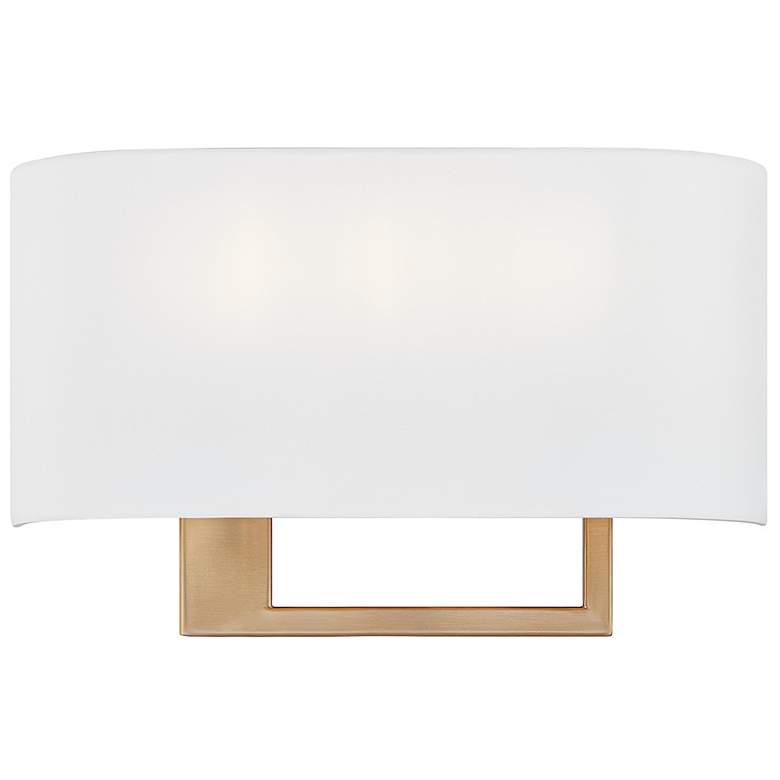 Image 1 Textile Callie 10"H 3-Light Matte Black ADA Wall Sconce w/ White Shade