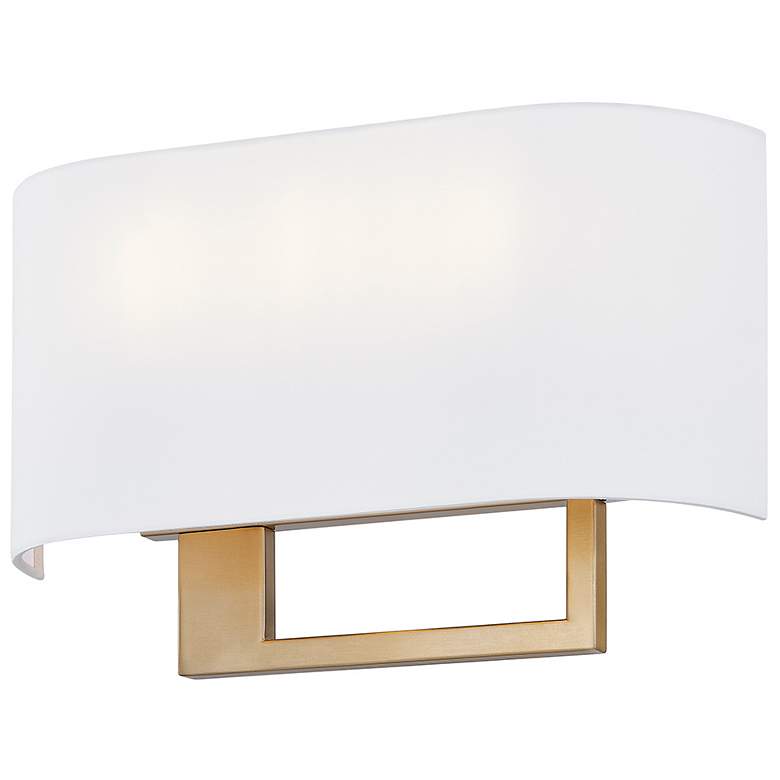 Image 2 Textile Callie 10"H 3-Light Matte Black ADA Wall Sconce w/ White Shade more views
