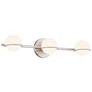 1_Textile Centric 23" Wide Brushed Nickel 3-Light Bath Light