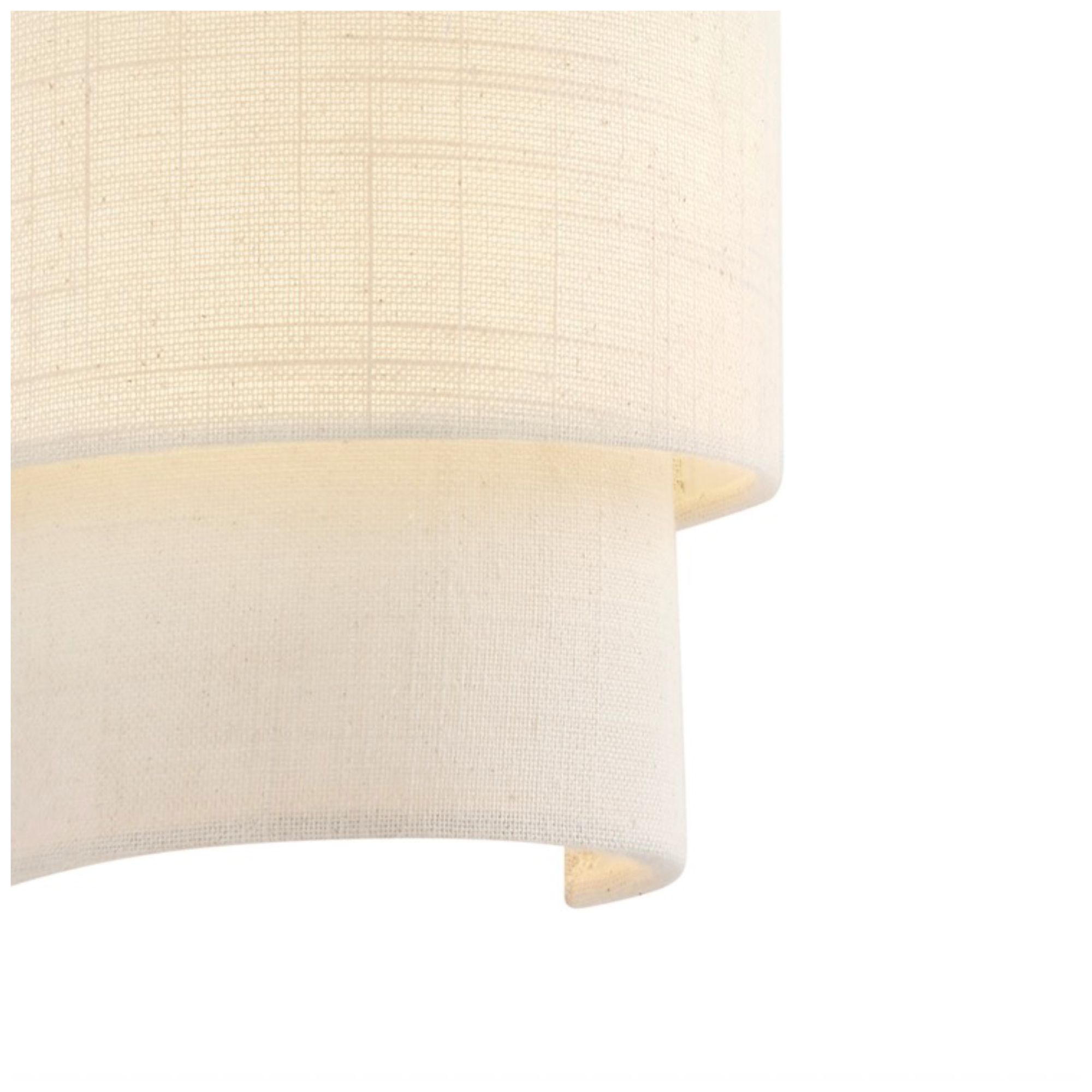 Image 4 Textile Classic 13" High Cream Linen Wall Sconce more views