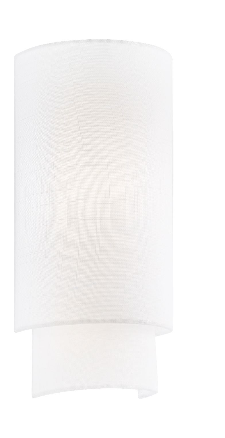 Image 2 Textile Classic 13" High White Linen Wall Sconce more views