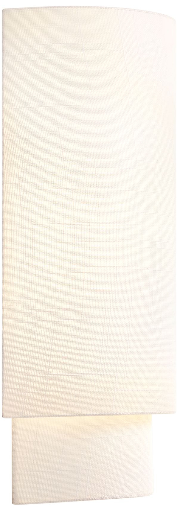 Image 3 Textile Classic 13" High White Linen Wall Sconce more views