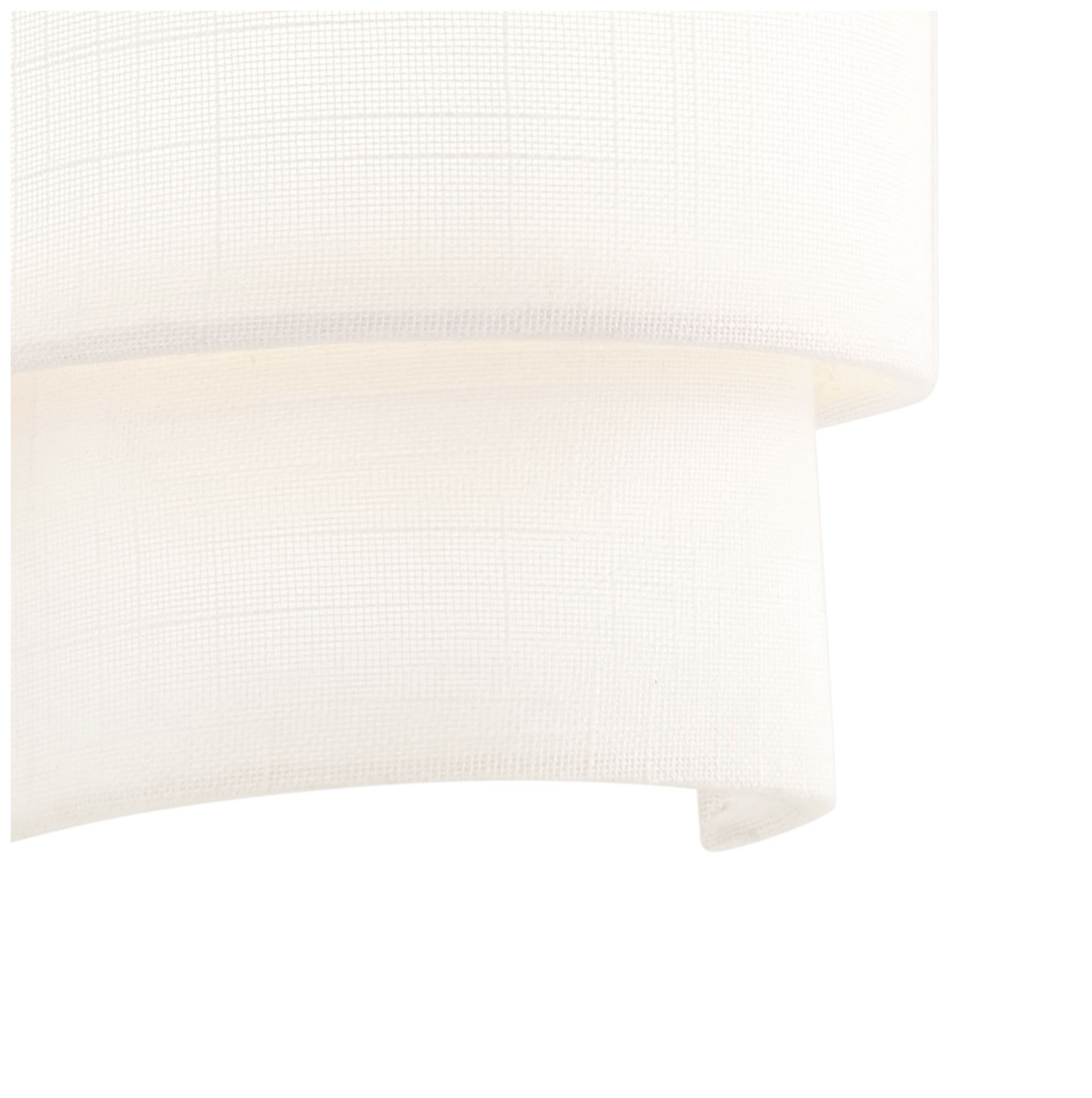 Image 4 Textile Classic 13" High White Linen Wall Sconce more views