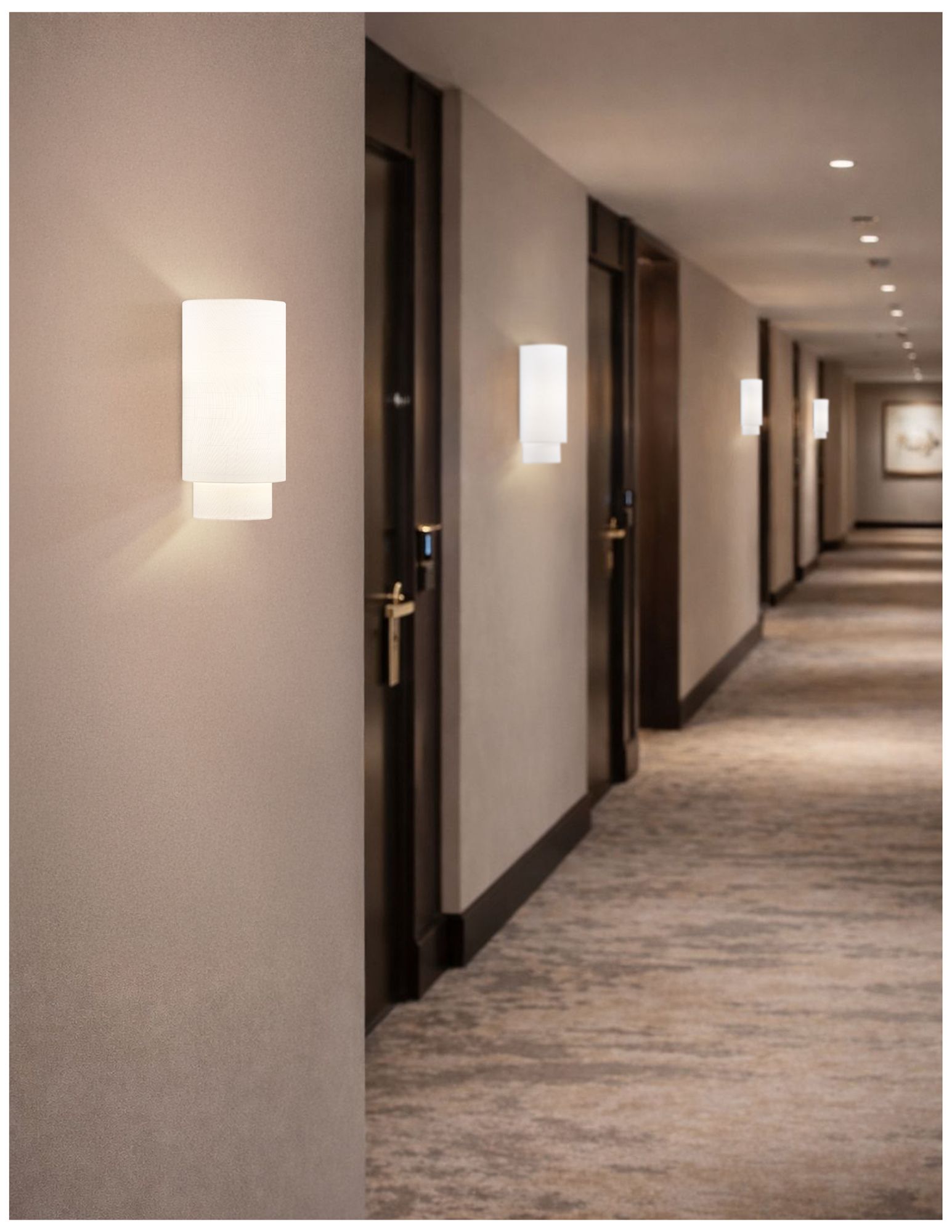 Image 5 Textile Classic 13" High White Linen Wall Sconce more views