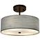Textile™ Classic 14"W Bronze Gray Drum Pendant Light