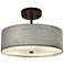 Textile™ Classic 14"W Bronze Gray Drum Pendant Light