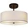 Textile™ Classic 14"W Bronze White Drum Pendant Light