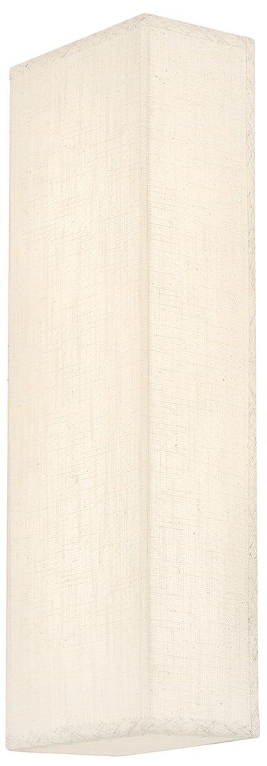 Image 3 Textile Classic 17" High Cream Linen LED Wall Sconce more views