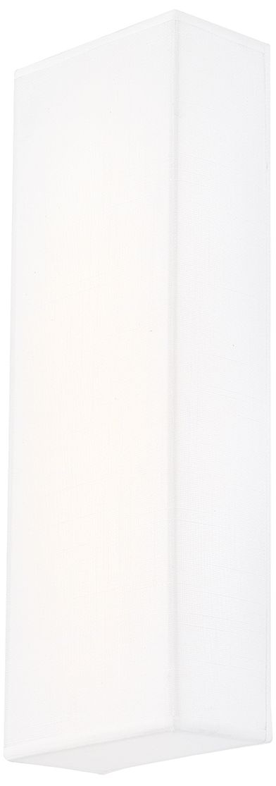 Image 3 Textile Classic 17" High White Linen LED Wall Sconce more views