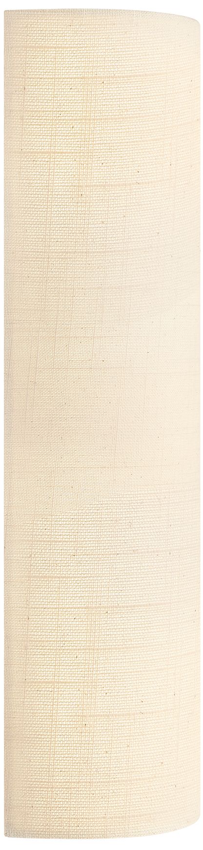 Image 2 Textile Classic 7" High 2-Light Cream Linen Wall Sconce more views