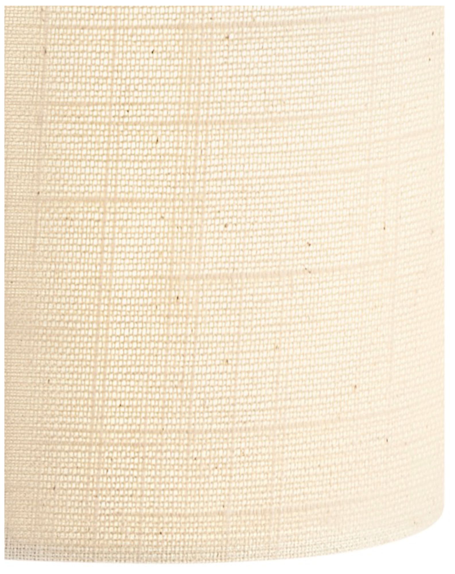 Image 3 Textile Classic 7" High 2-Light Cream Linen Wall Sconce more views