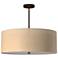 Textile Collection - Classic 24" Drum Pendant - Bronze - Cream - LED