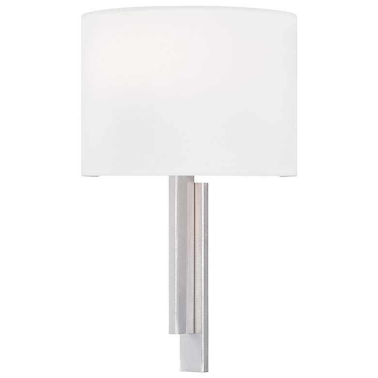 Image 3 Textile Hamilton 14" High Brushed Nickel ADA Wall Sconce