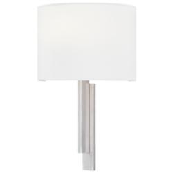 Textile Hamilton 14" High Brushed Nickel ADA Wall Sconce