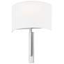 4_Textile Hamilton 14" High Brushed Nickel ADA Wall Sconce more views