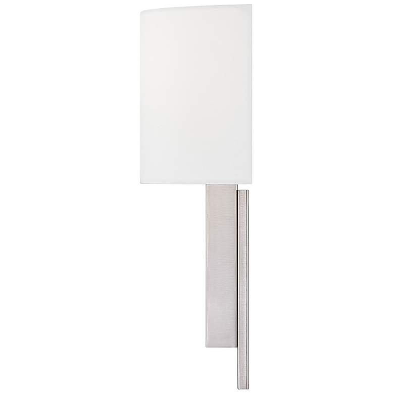Image 6 Textile Hamilton 14" High Brushed Nickel ADA Wall Sconce more views