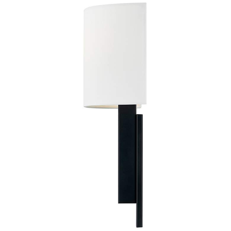 Image 6 Textile Hamilton 14" High Matte Black ADA Wall Sconce more views